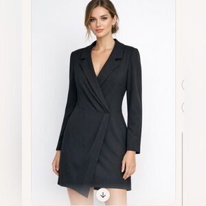 Elegant Black Blazer Dress (romper). Shelby &Palmer. Size 16.